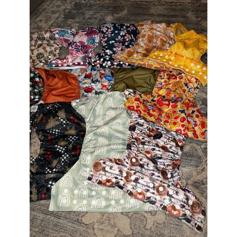 Huge Cloth Diaper Lot Texas Tushies, Baby Goal, Vida Mia Cloth